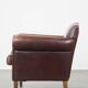 Design armchair made of sheep leather with a clean finish
