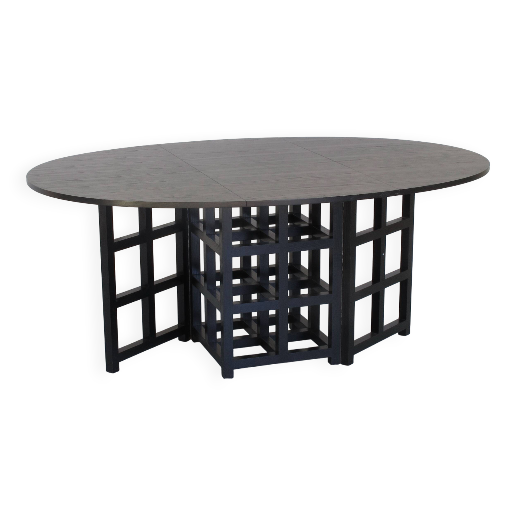Black-stained ash table by Charles R. Mackintosh, Cassina Italy