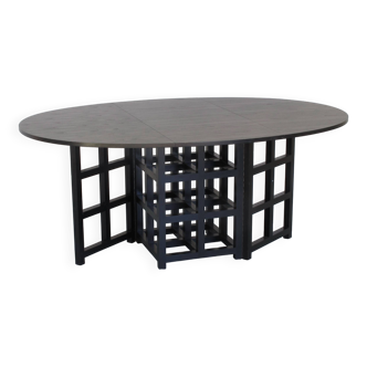 Black-stained ash table by Charles R. Mackintosh, Cassina Italy