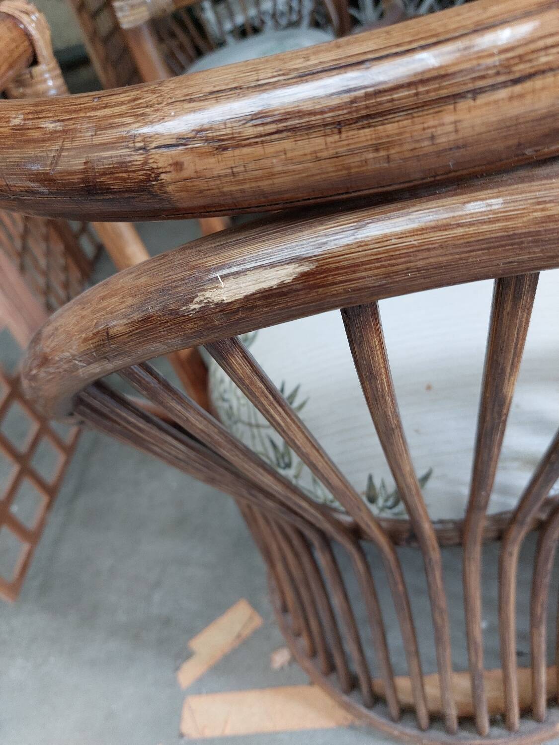 Vintage rattan garden furniture