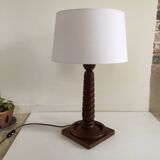 Lampe art déco palissandre sculpté