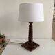 Art deco lamp rosewood carved