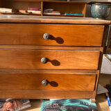 Cherry student work chest of drawers