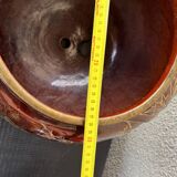 Glazed terracotta planter, in the style of Keller & Guérin Lunévi