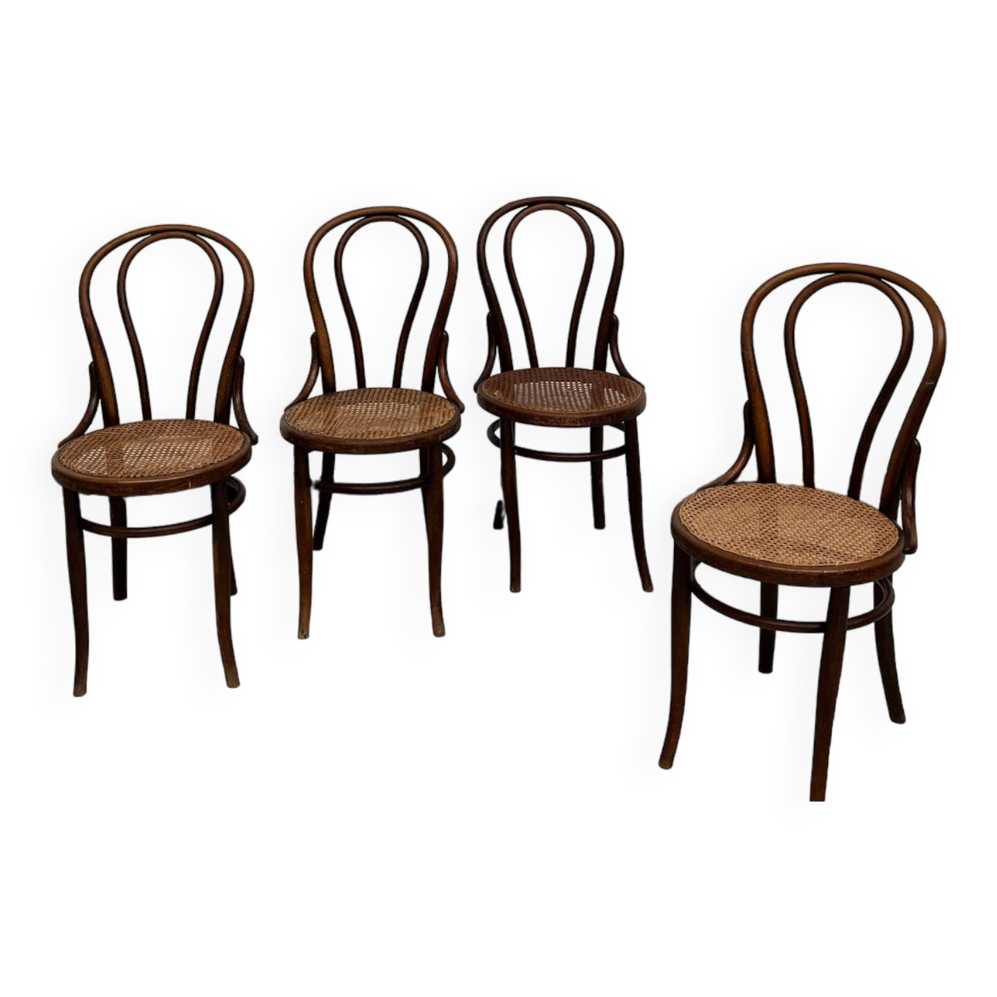 4 bentwood bistro chairs, circa 1910