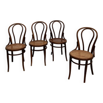 4 bentwood bistro chairs, circa 1910