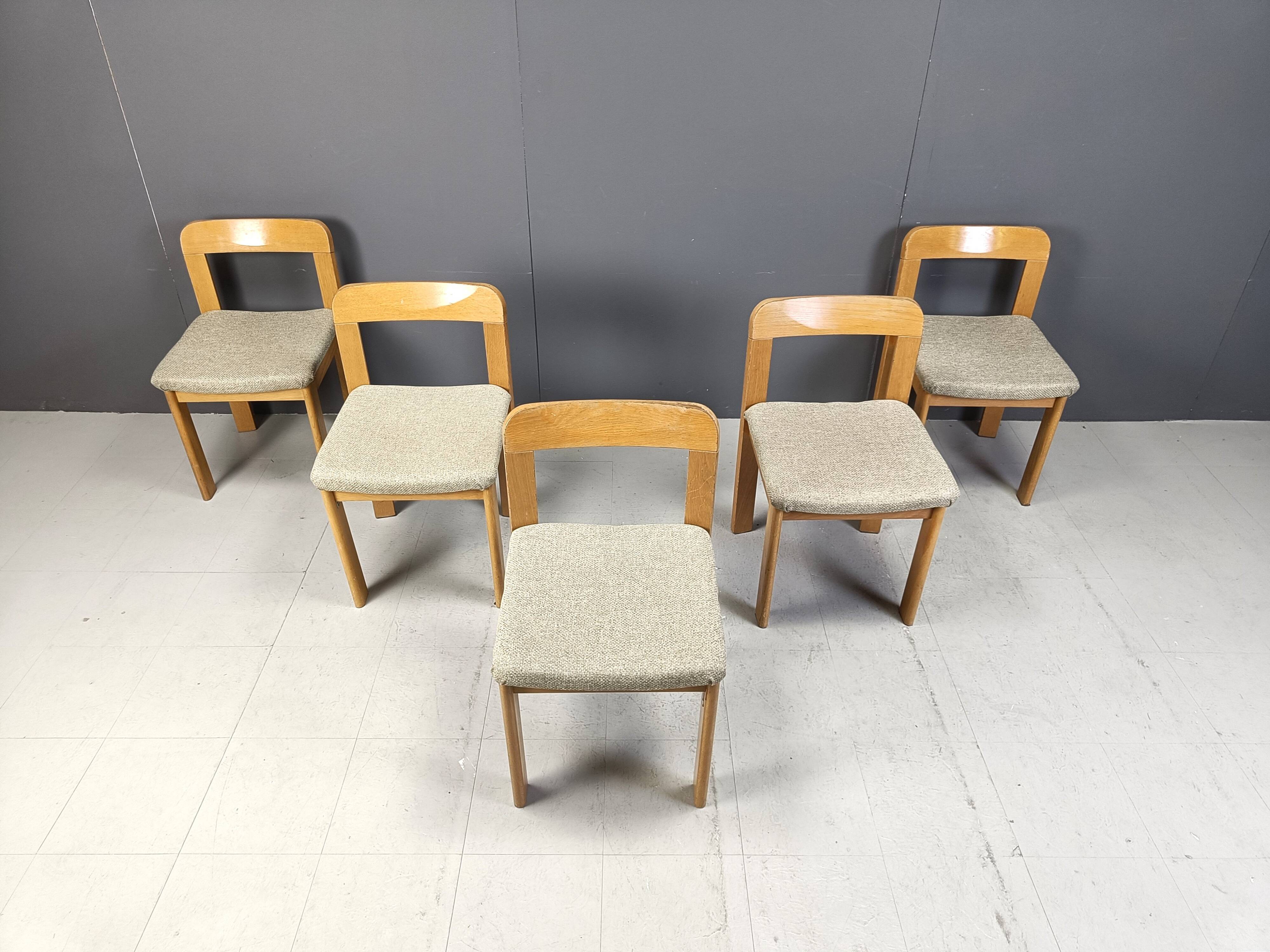 Vintage brutalist dining chairs, 1970s
