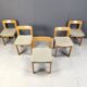 Vintage brutalist dining chairs, 1970s