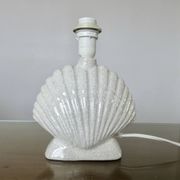 Lampe " coquillage " Italy en céramique craquelée années 70 80