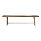 Solid wood bench, French artisanal craftsmanship.