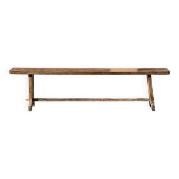 Banc en bois massif travail artisanal français