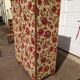 Wardrobe - wardrobe - Old - Wood - Floral Fabric - Artisanal