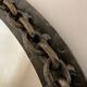 Mirror brutalist chain in beaten iron 1960 H55cm