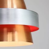 Italian  Aluminum Space Age Pendant Lamp in Copper color, 1970s