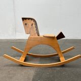 Mid-century wooden rocking horse, 1960s
