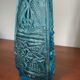 Carafe verre Empoli turquoise années 60