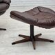 1970s, Danish design by H.W.Klein, swivel chair with footstool.