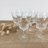 Cristal d'Arques foot glasses model "Versailles"