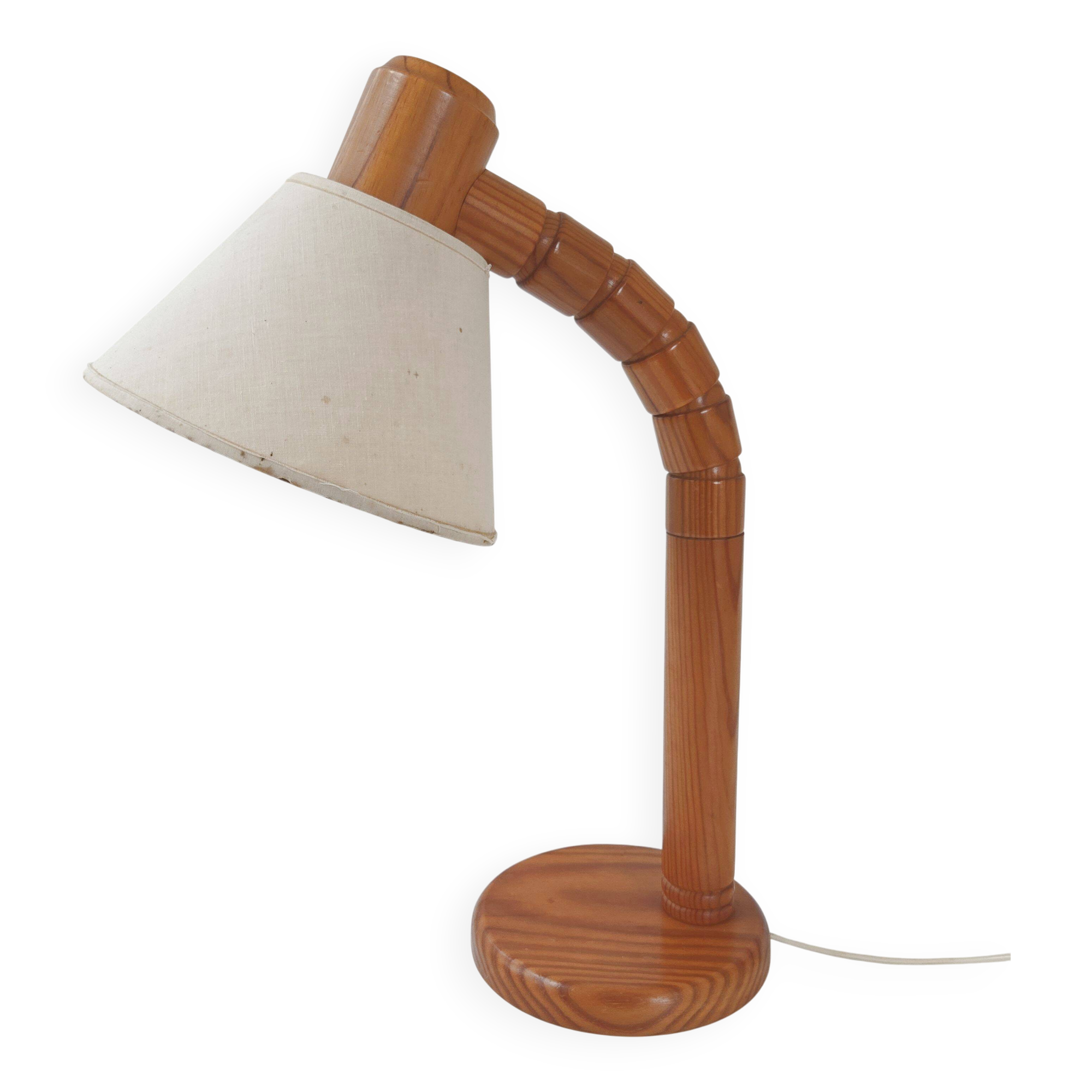 Vintage pine lamp for Solbackens Svarveri, 1970s