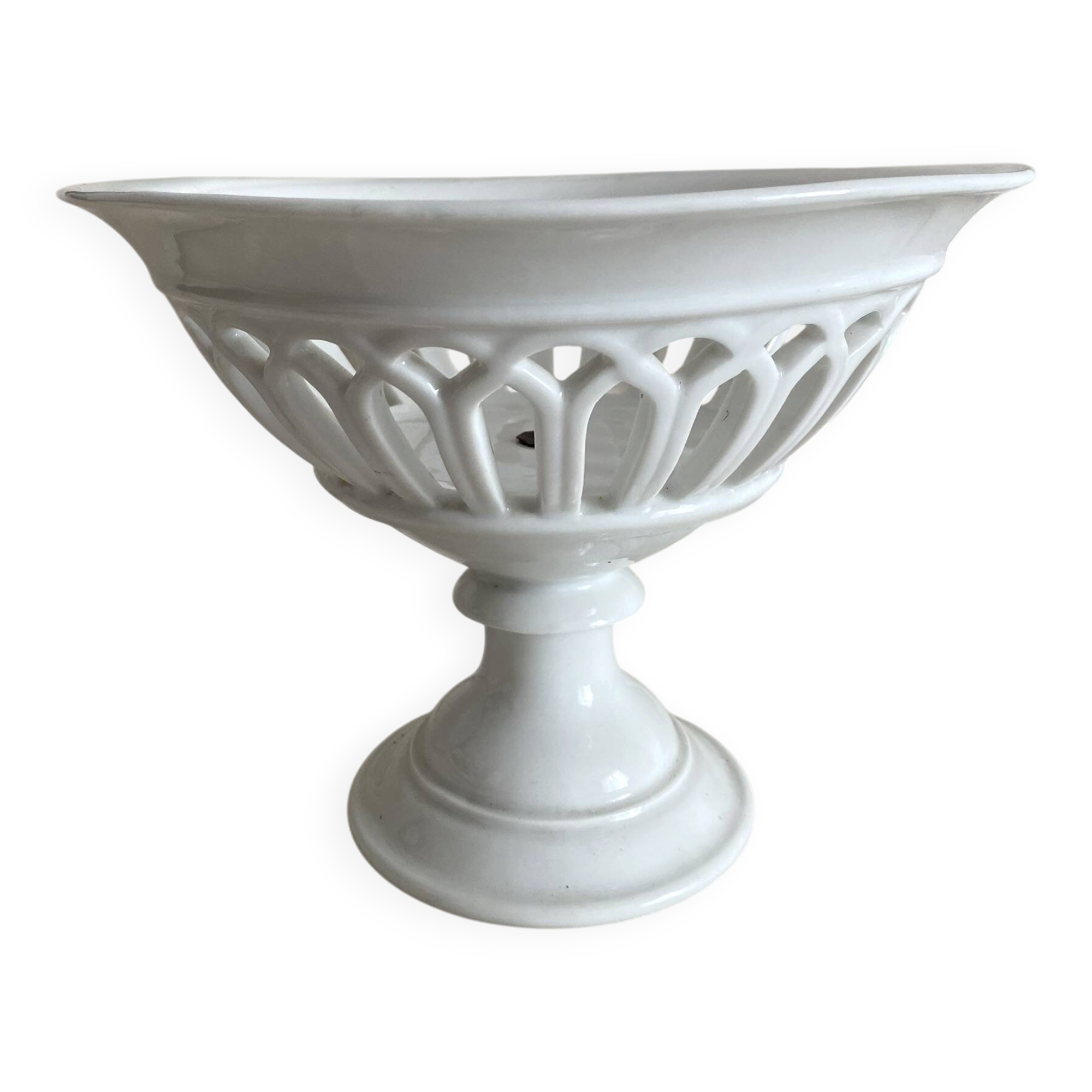 Antique pierced porcelain bowl from the 19th century.