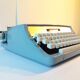 Pale blue Brother typewriter