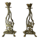 Pair of art nouveau style brass candlesticks