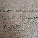 Peinture à l'huile sur panneau isorel paysage boisé signée et datée