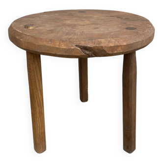 Small solid wood tripod side table