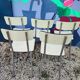 Lot 6 chaises formica jaune paille crème