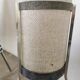 Lampadaire seventies totem, chrome et daim