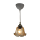 Suspension in a ribbed tulip shape, made of smoked glass.
