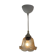 Suspension in a ribbed tulip shape, made of smoked glass.
