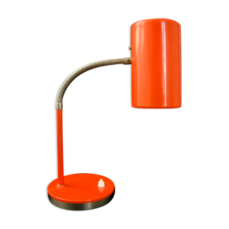 Lampe vintage 1970 métal laqué orange