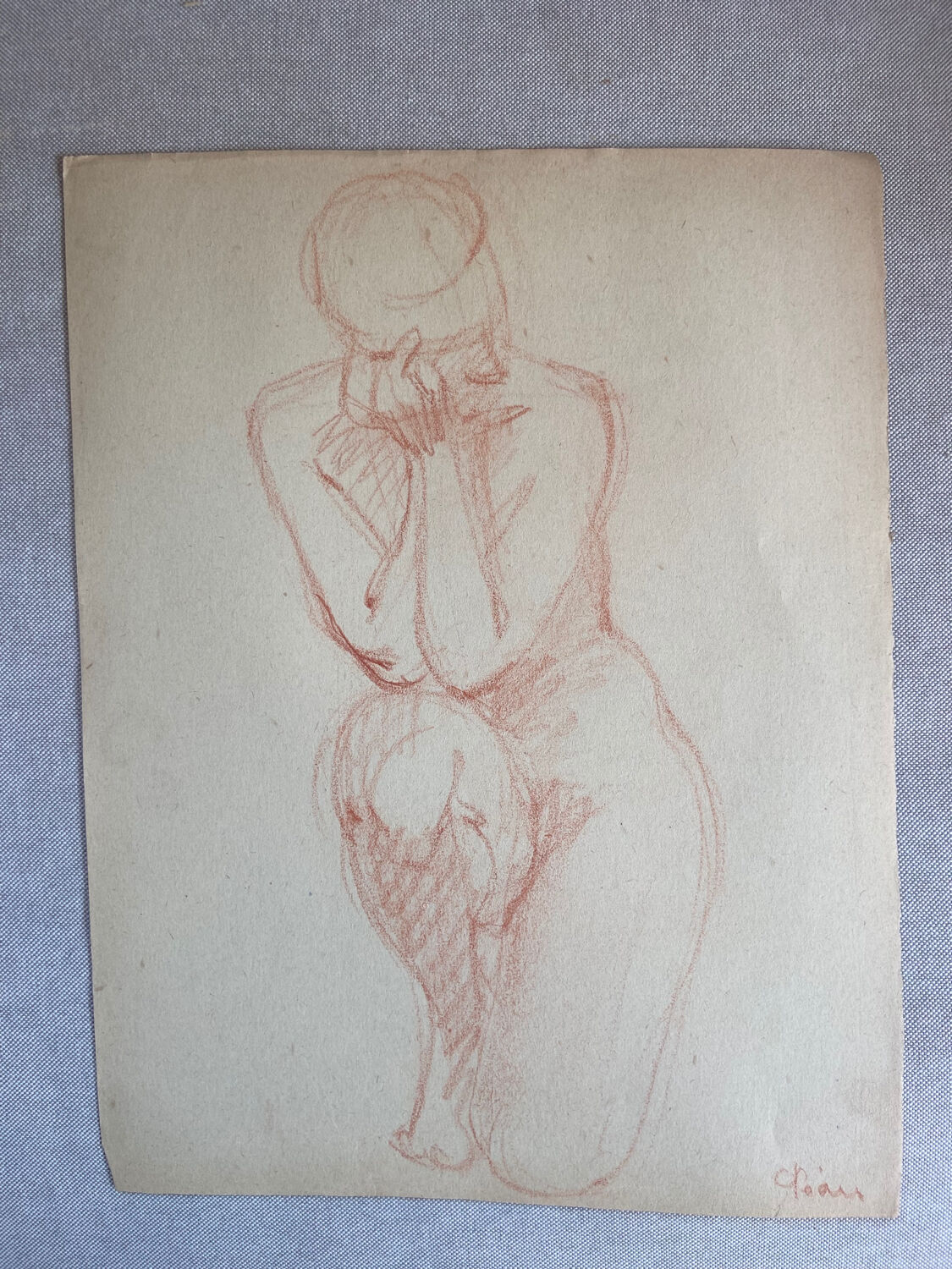 Female nude drawing
