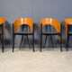 Postmodern Spanish dining chairs, 1980s - set of 4