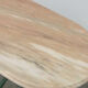 Table basse en marbre rose vintage et fer forgé vert, années 1970