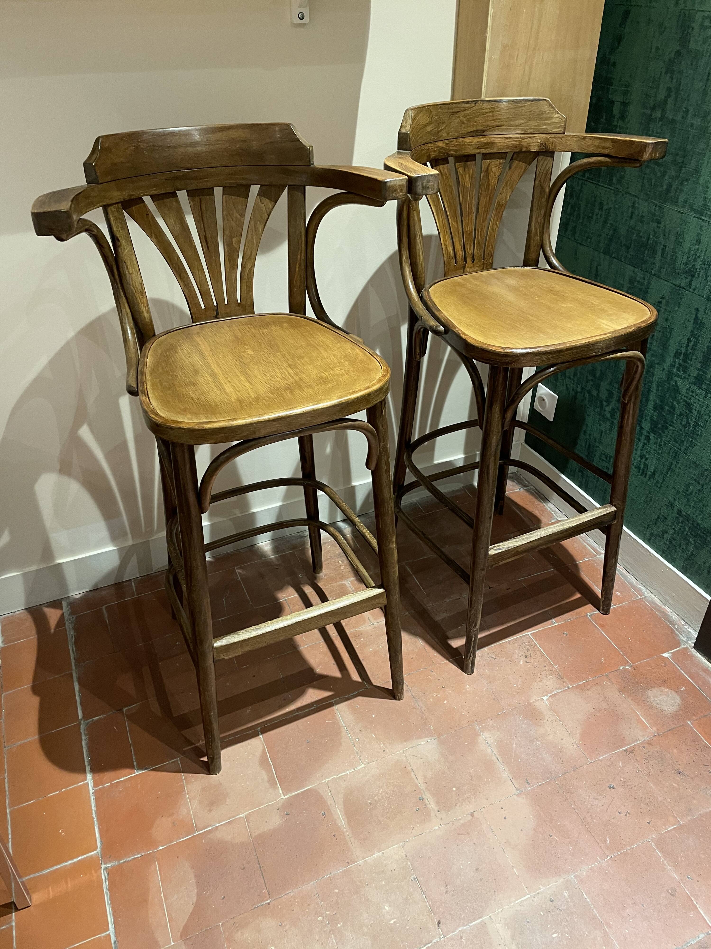 Pair of bistro bar chairs