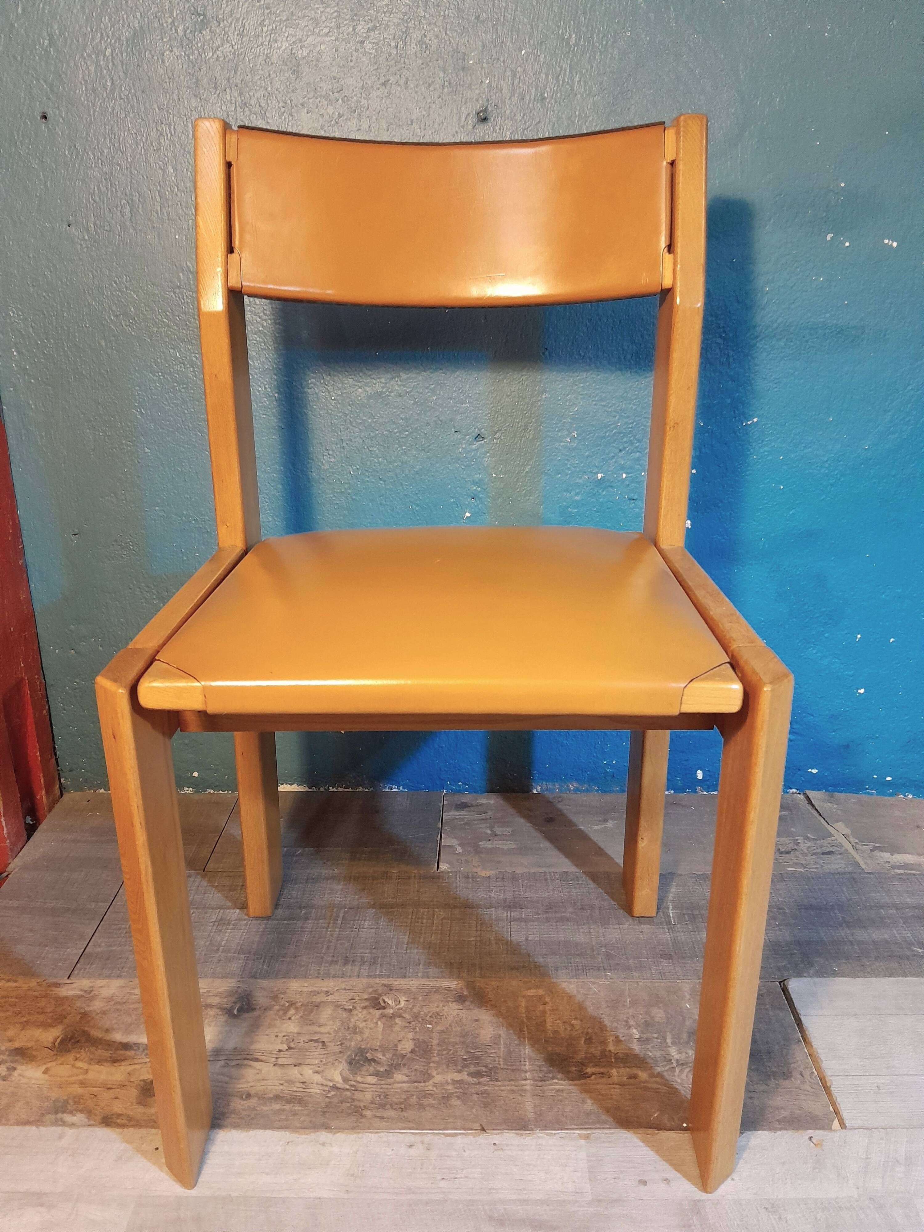Table & chaises orme Gorgoni pour Roche & Bobois 1970s