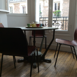 Table ronde vert bouteille