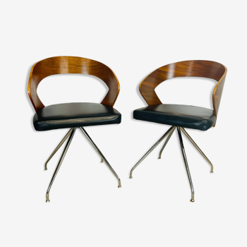 Pair of Scandinavian-style armchairs