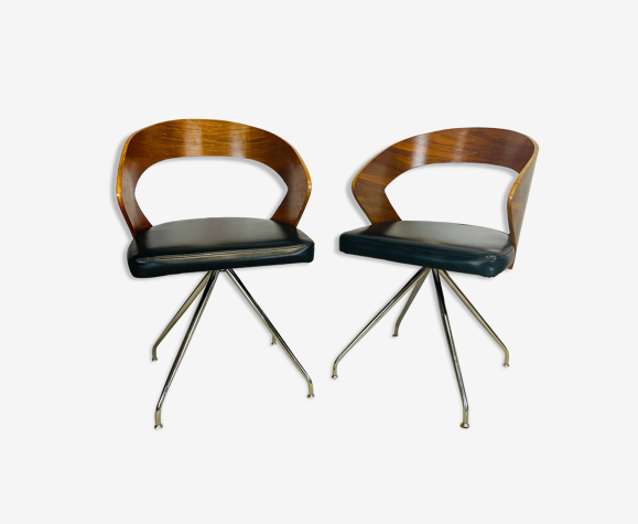 Paire de fauteuils de style scandinave