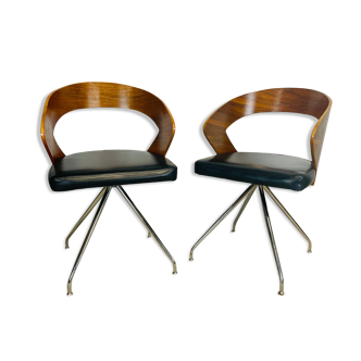 Pair of Scandinavian-style armchairs