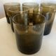 Set de 6 verres gobelets en verre bullé 1970