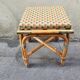 Bamboo and brass stool with cushion
