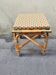 Bamboo and brass stool with cushion