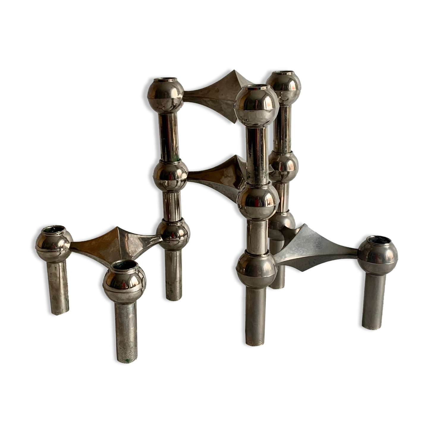 Set of 4 candleholders by Fritz Nagel for BMF, 1960s