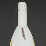Mid-century multicoloured opaline Murano glass pendant lamp by Stilnovo, Italy, 1950s.
