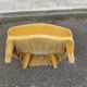Fauteuil crapaud en velours jaune moutarde du 19ème
