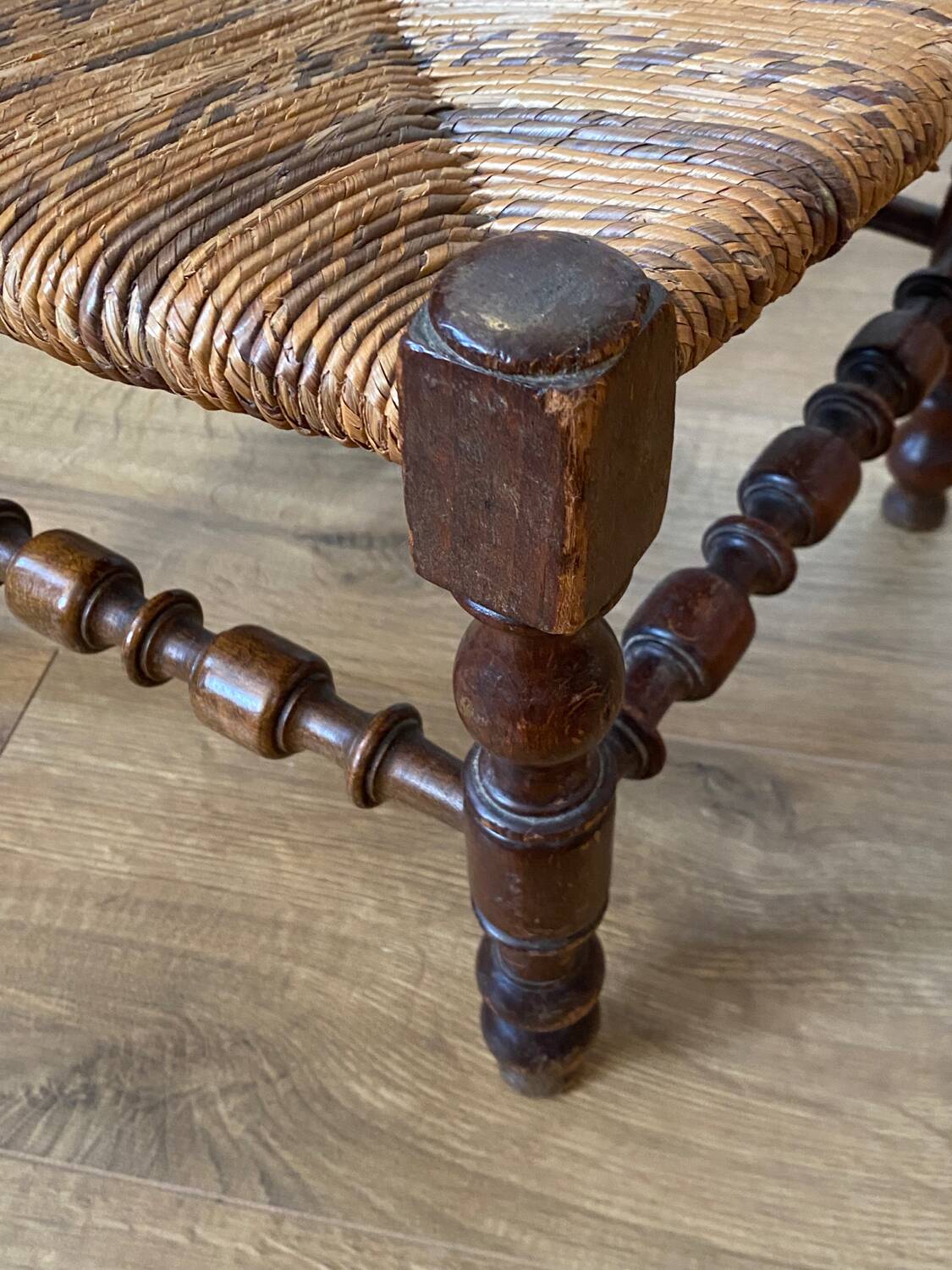 Fireplace armchair or children's straw corner