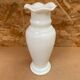 Old White Opaline Soliflore Vase Vintage Corolla Neck